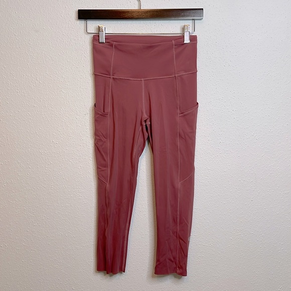 lululemon athletica Pants - Lululemon Fast and Free High Rise Crop 19’’ Cool Nulux Cherry Tint Pink Size 4